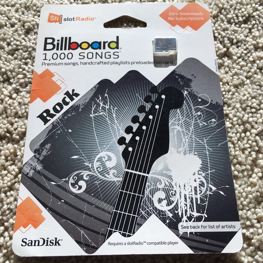 New Sandisk Sansa Slot Radio Billboard Rock SR Music Card 1000
