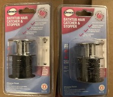 DANCO 10772 2-in-1 Bathtub Pet Hair Catcher Strainer  Stopper Lot Of 2