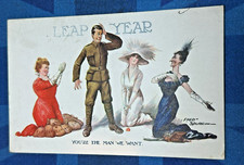 WW1 Fred Spurgin Comic Postcard LEAP YEAR Soldier YOU'RE THE MAN WE WANT