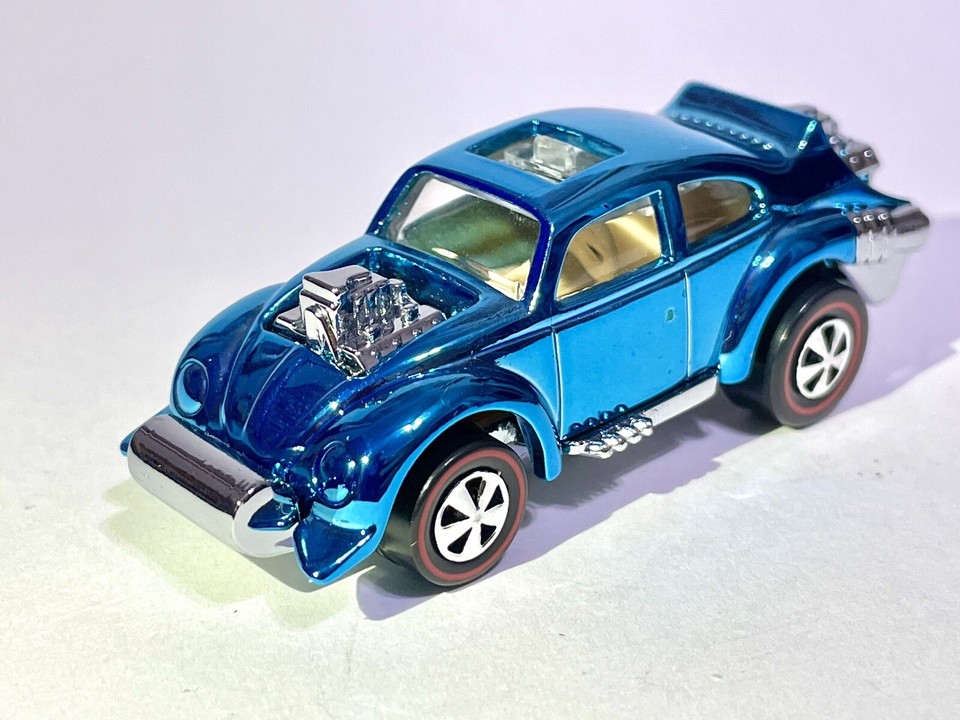 Hot Wheels “CUSTOM MADE CHROME BLUE” REDLINE EVIL WEEVIL Vw, Bug ...