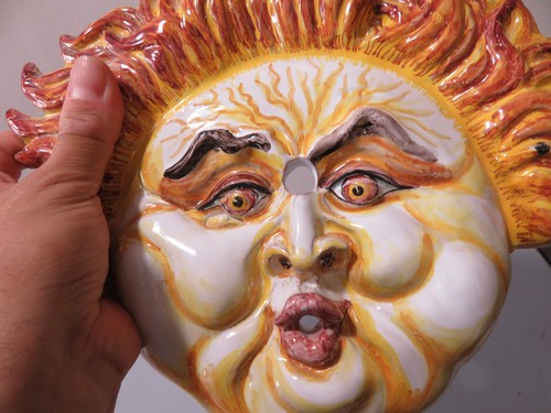 Sole terracotta lavorazione artigianale dipinta a mano Città di Castello Umbria - Foto 10 di 10