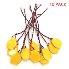 10PC 3V CR2032 CMOS Battery With 2 Wire for Notebook Laptop Computer Motherboard