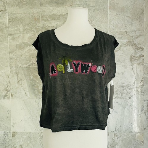 NWT Prince Peter Collection Molywood Gray Graphic Cropped Tee Small