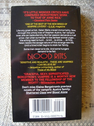 Elaine Bergstrom - Blood Rites (Austra Family #3) - 1994 - paperback - Foto 3 di 3