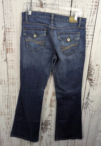 LEI Jeans Juniors 11 Regular Bootcut Mid Rise Blue Denim Stretch Made in Egypt - Picture 2 of 4