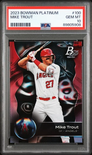 2023 Bowman Platinum #100 Mike Trout Los Angeles Angels PSA 10
