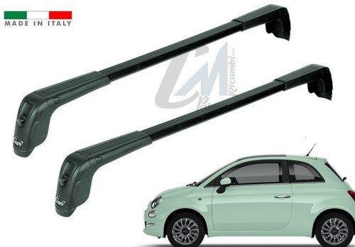 5500+55 Barras de Techo Tronco Negro Gev Fiat 500 De 2007 Techo Estándar - Imagen 1 de 11