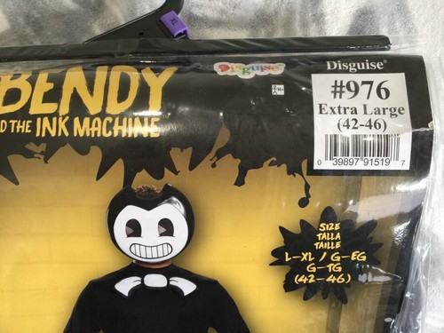 Bendy and the Ink Machine Erwachsene Halloween Kostüm XL mit Zubehör Neu - Bild 3 von 6