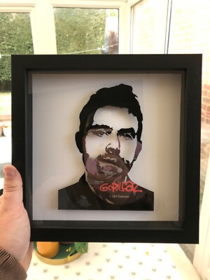 Damon Albarn of Gorillaz & Blur - Clint Eastwood Original Vinyl Record Art 2001