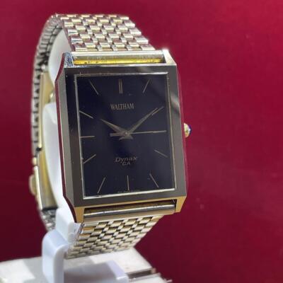 ★最高級 WALTHAM Dynax C.A.クォーツ ヴィンテージ 腕時計 WALTHAM DYNAX CA QUARTZ WRISTWATCH MEN'S VINTAGE 1980S BLACK DIAL