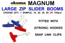 LARGE ZIP SLIDER BOOMS BOAT SEA FISHING LINE LEAD WEIGHT EASY RIG CLIP FAST LINK