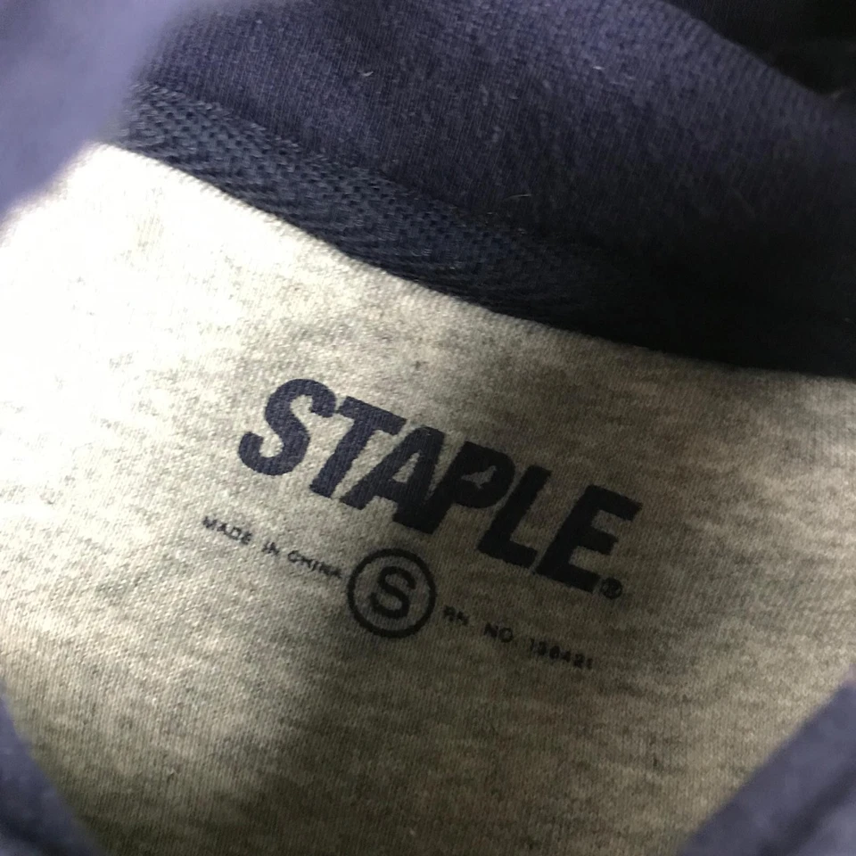 Moletom com capuz Staple Pigeon masculino pequeno cinza pulôver com capuz - Imagem 3 de 4