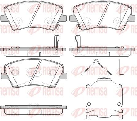 Remsa Bremsbelagsatz, Scheibenbremse 1412.04 FüR Hyundai-image