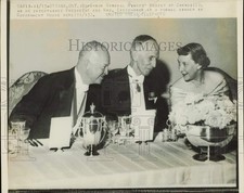1953 Press Photo Gov. Gen. Vincent Massey entertains the Eisenhowers in Ottawa