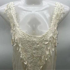 Macy's American Rag Cream Lace Detail Women's Blouse-Size Small- NWT