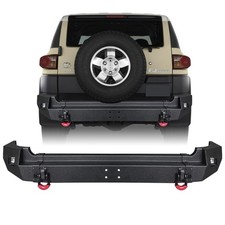 Rear Bumper Textured Black Compatible with 2007-2014 Toyota FJ Cruiser