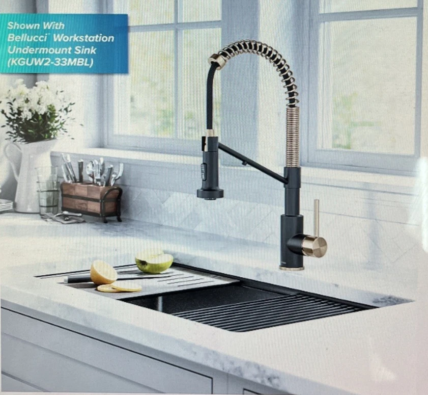 Grifo de cocina Kraus Bolden KFF-1610BBMB Foto 4 de 4