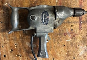 Vintage U.S.E.T. 1/2" Commander AC/DC Heavy Duty Industrial Drill w/ Rear Brace