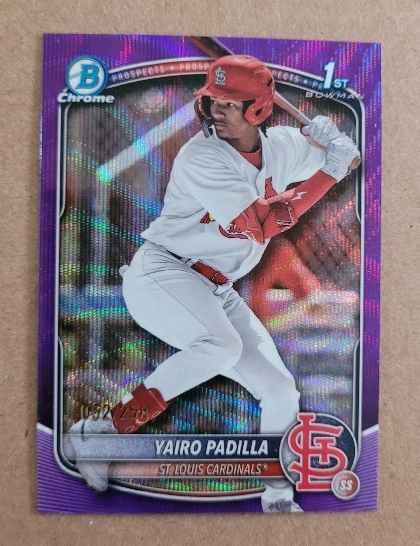 2025 Bowman Chrome Yairo Padilla 1st Purple Wave Refractor /250 BCP-236