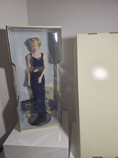Franklin Mint Diana Princess of Wales 18" Doll Navy Blue Dress Beautiful New