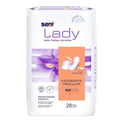 Seni  Lady Moderate Absorbency Bladder Control Pads, Regular