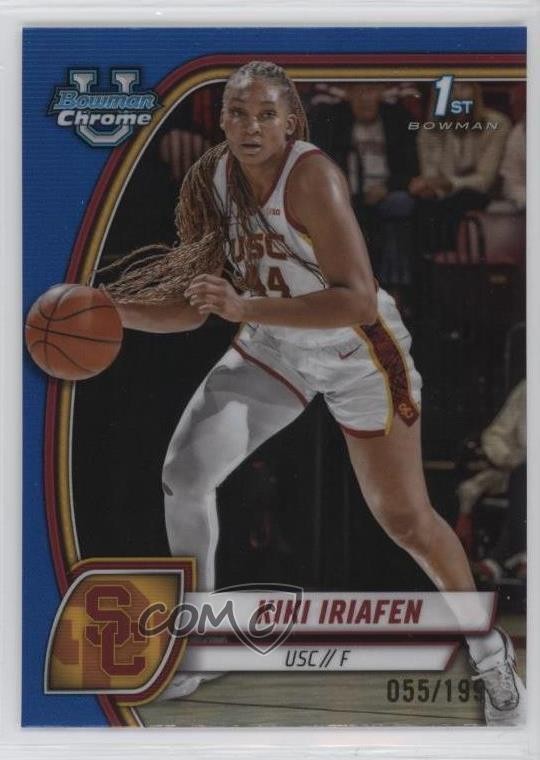 2024-25 Bowman U Chrome Blue Refractor 55/199 Kiki Iriafen #47 1k9t