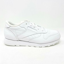Reebok Classic Leather Triple White Grade School Kids Running Shoes J90139