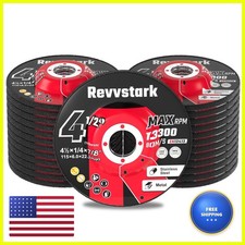 Revvstark 25 Pack Grinding Wheels 4 1/2 Inch, Angle Grinder Disc For Metal