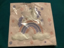 BNIP New 20 Unicorn & Rainbow Paper Napkins - 33x33cm - 2 Ply