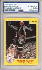 1986 STAR ROBERT PARISH CELTICS HOF SIGNED CARD PSA DNA COA CERTIFIED AUTOGRAPH