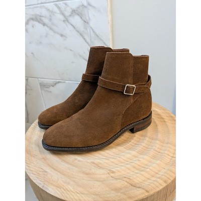 Loake Godiva Suede Buckle Ankle Boots Womens UK 5.5/US 7.5 Brown Made in England