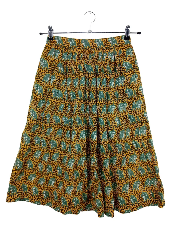 J.CREW High Waist Rock Damen Rock Gr. DE 32 türkis-hellorange-schwarz - Bild 1 von 4