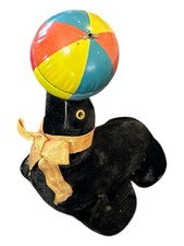 Vintage Modern Toys M.T. Japan Wind Up Circus Seal w/ Beach Ball No Key Works