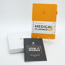 Clever Fox Medical Planner Daily Health Diary Notebook, Wellness Journal Amber
