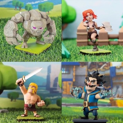 Supercell Clash Royale Barbarian Golem Electro Wizard Valkyrie Figure