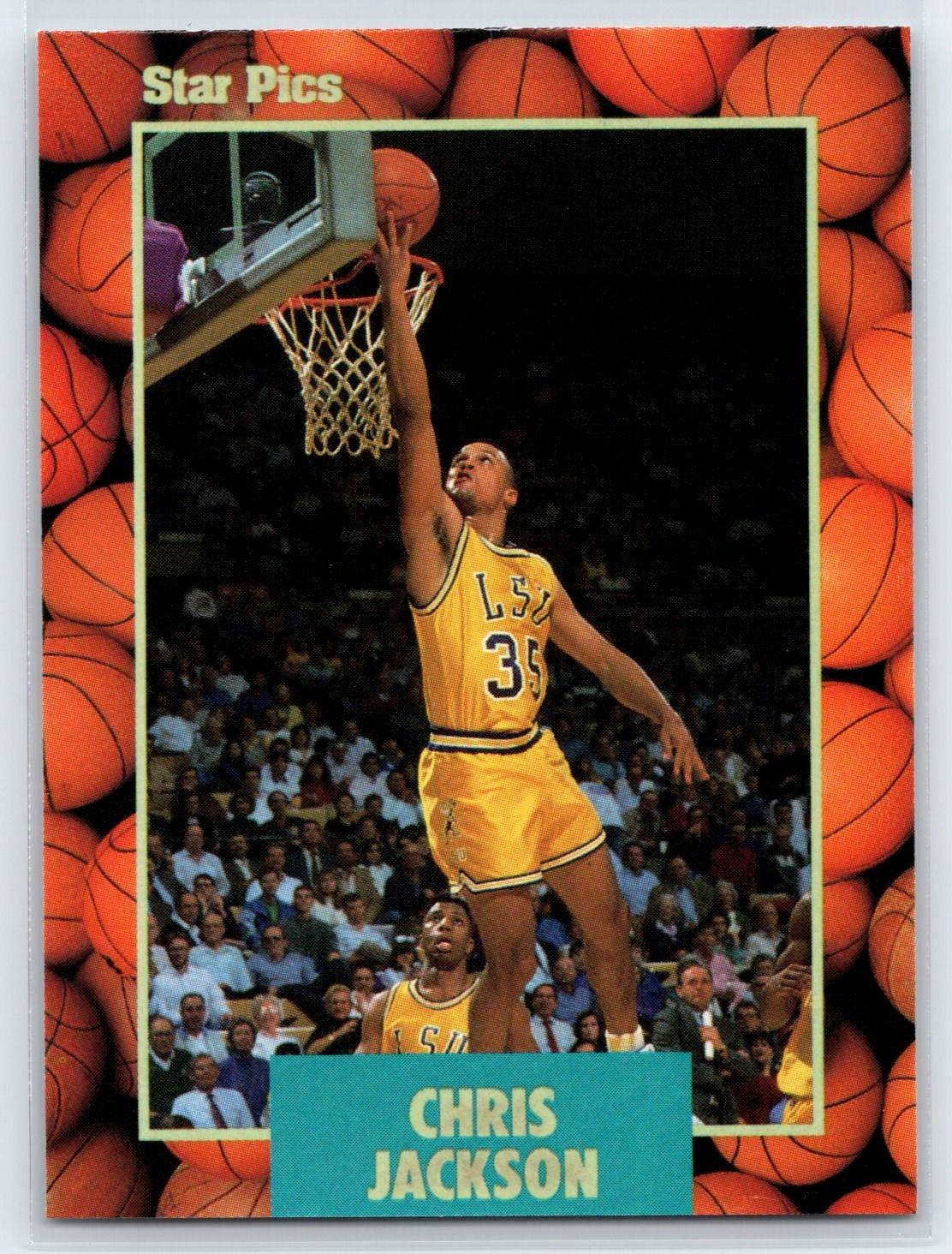 1990 Star Pics Chris Jackson Rookie Medallion Parallel LSU Tigers RC #62