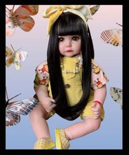 Thai Amulet Luk Thep Baby spirit strong Black Hair 22" Full Tattoo By Aj NiKom