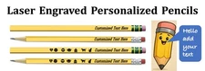 Personalized Custom Engraved Pencils for Schools Kids and Party-Teconderoga & +