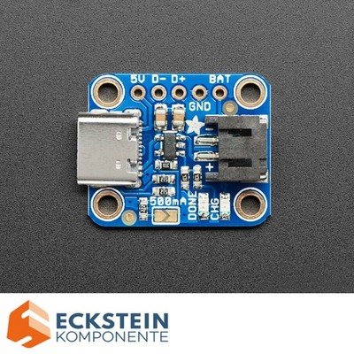 Adafruit Micro Lipo, LiIon/LiPo/LiPoly Lademodul mit USB Type C Anschluss, 4410