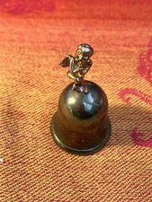 Vintage Tooth Fairy Bell Capsule - Cherub Angel Topper, Porcelain Lined