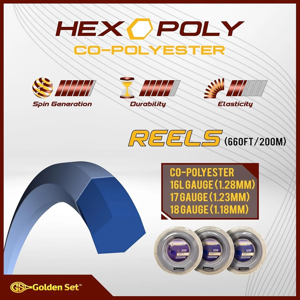 Hex Poly Polyester String - 660' Reel Silver - Image 4 of 4