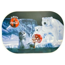 Coca-Cola Polar Bears Seal Placemat 1997 Vintage Advertising Collectible Used