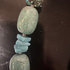 Turquoise Chunk With Turquoise Square Pendant Necklace — photo 9