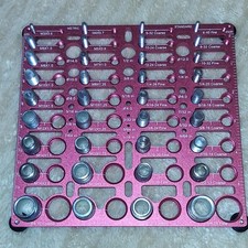 Red Metal Thread Gauge Metric/Standard Manual Compact Fastener Measuring Tool