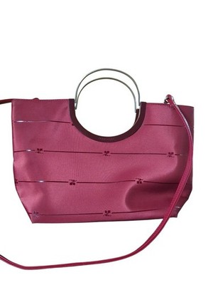 Courreges Women Bag /Courr Ges 2Way Tote Bordeaux Limited Edition VHTF Designer