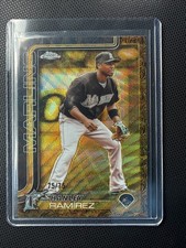 2025 Topps Gilded Baseball Hanley Ramirez #135 Gold Wave Refractor /75