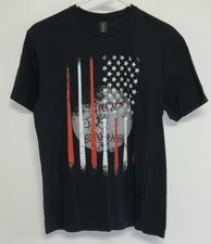 U.S.A. Baseball Short Sleeve T-Shirt Men’s Medium Black.   11844