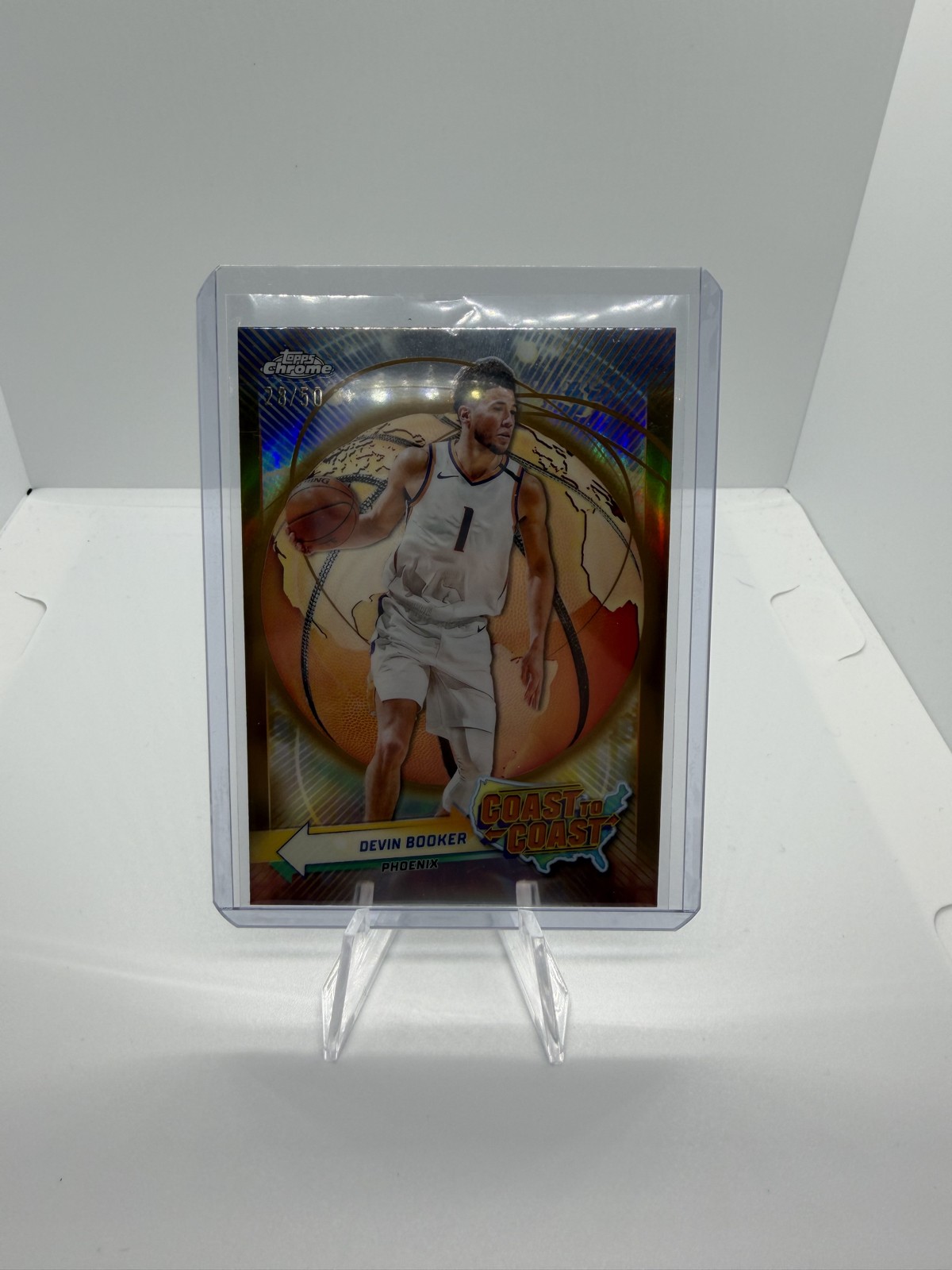 Devin Booker - 2023 Topps Chrome #CC-15 - Coast to Coast Gold Refractor /50