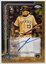 2025 Topps Gilded Collection Zac Veen Cast in Gold Auto /199 Rockies