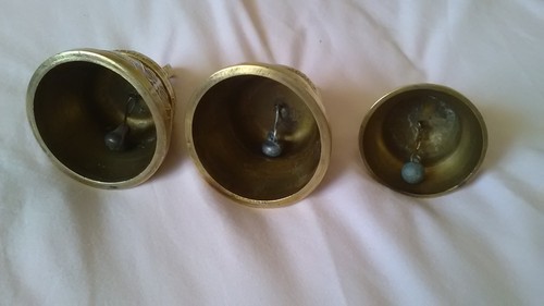 Brass Apostle Bells x 3 - Picture 3 of 5